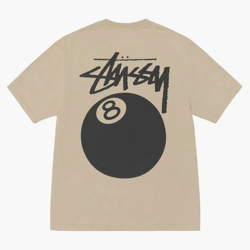 Stussy 8 Ball tee pigment färgad t-shirt khaki