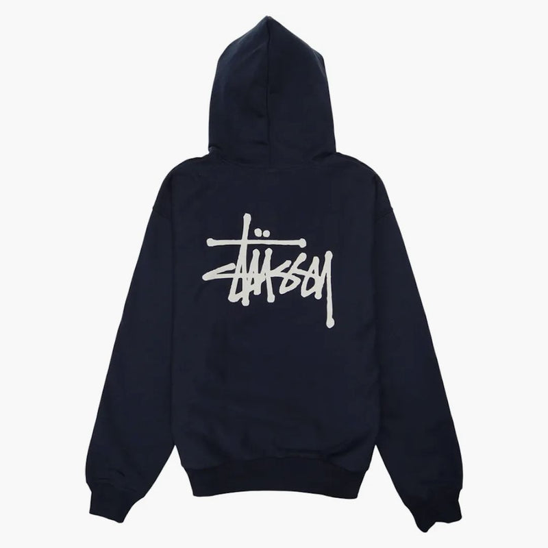 Stussy Basic Hoodie Navy/white