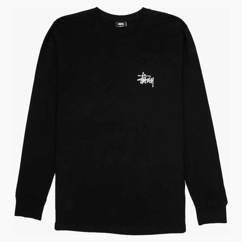 Stussy Basic Sussussy Pigment Tinted L/S T-Shirt Nero
