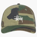 STUSSY Basic Wased Cap Woodland Camo