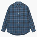 Stussy Beach Plaid Shirt Blue