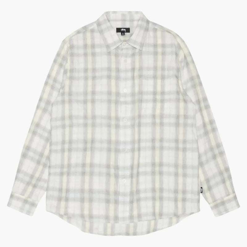 Stussy Beach Plaid Shirt Off White
