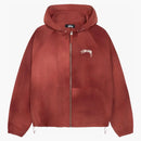 Stussy Beach Wave Dye Shell Jacket Maroon