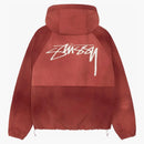 Stussy Beach Wave Dye Shell Jacket Maroon