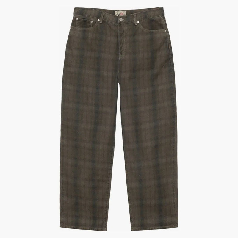 Stussy Big Ol 'Canvas Jean Plaid Olive