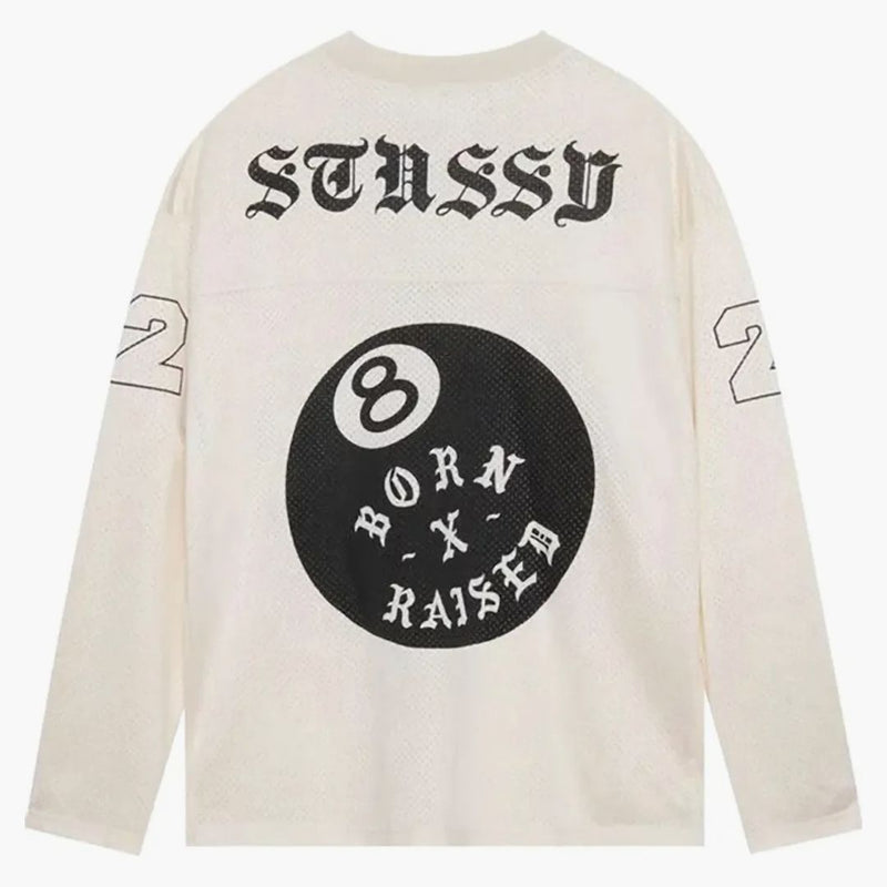 Stussy Born X Raized Football Jersey Cream