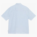 Stussy Boxy Flat Crinkled Hem Shirt Blue Check
