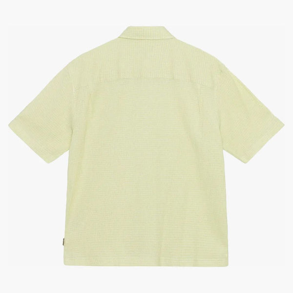 Stussy Boxy Flat Flat Crinklede Hem Shirt Lime