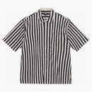 Stussy Boxy Flat Striped Hem Shirt Navy