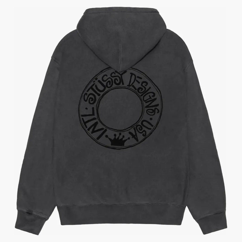 Stussy Buana Pigment färgad hoodie svart