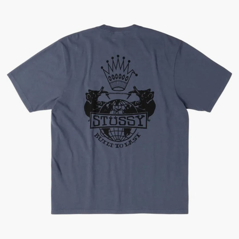 Stussy Built To Last Pigment Dyed Tee Navy