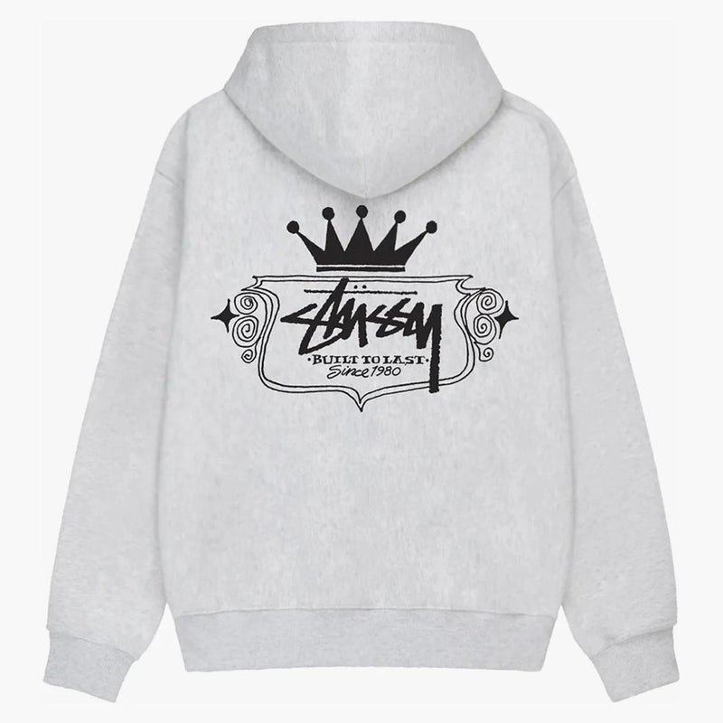 Stussy Built To Last Zip Hoodie Ash Heather