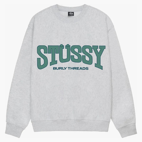 Stussy Burly Threads Crew Ash Heather