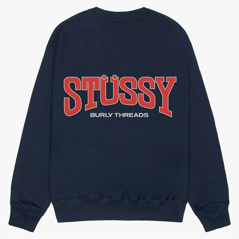 Stussy Burly Threads Crew Navy