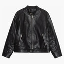 Stussy Cafe Racer Leather Jacket Black