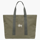 Stussy Canvas Extra Large Tote Bag Green