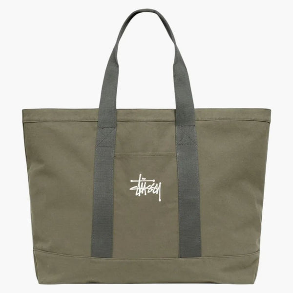 Stussy Canvas Extra Large Tote Bag Green