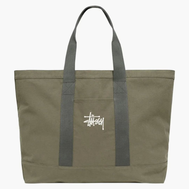Stussy Canvas Extra Large Tote Bag Green