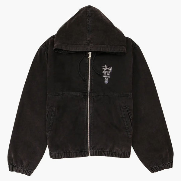 Chaqueta de trabajo aislada de lienzo de Stussy Negro