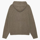 Stussy Chunky Knit Zip Hoodie Fossil