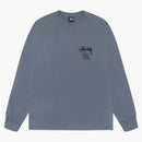 Stussy Classic Gear L/s Pigment Dyed Tee Navy