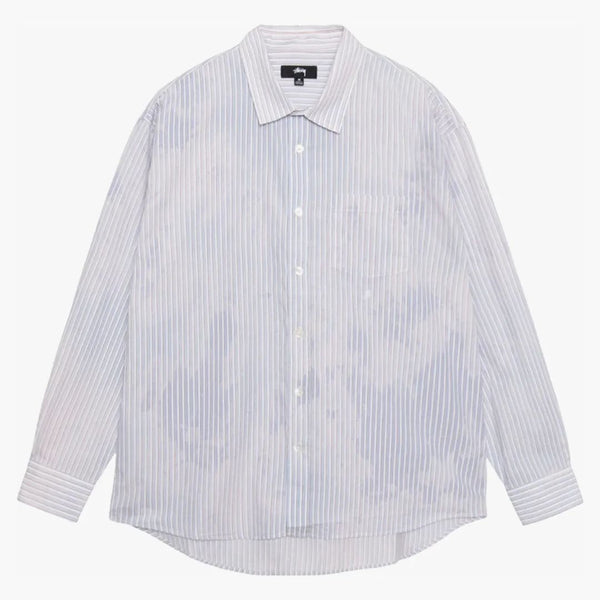 Stussy Classic L/s Shirt Bleached Poplin Shirt Blue