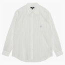 Stussy Classic Striped Cotton Linen Shirt White