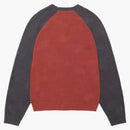 Stussy Colorblocked Raglan Knit Crew Brick