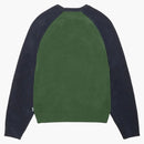 Stussy Colorblocked Raglan Knit Crew Green