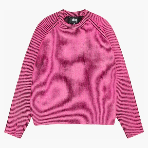 Stussy Contrast Rib Sweater Pink
