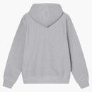 Stussy Contrast Stitch Label Hoodie Grey Heather