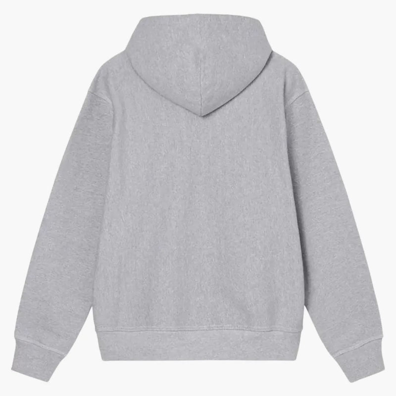 Stussy Contrast Stitch Label Hoodie Grey Heather
