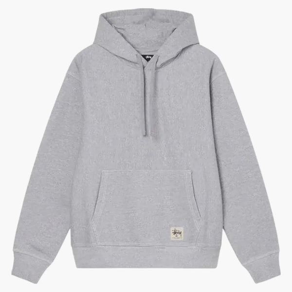 Stussy Contrast Stitch Label Hoodie Grey Heather