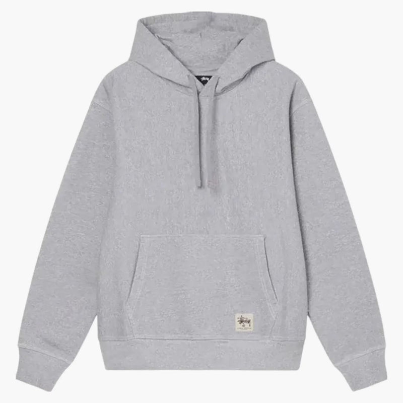 Stussy Contrast Stitch Label Hoodie Grey Heather