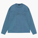 Stussy Cotton Football Pigment Dyed Crew Blue