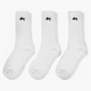 Stussy Crew Socks (3 Pack) White