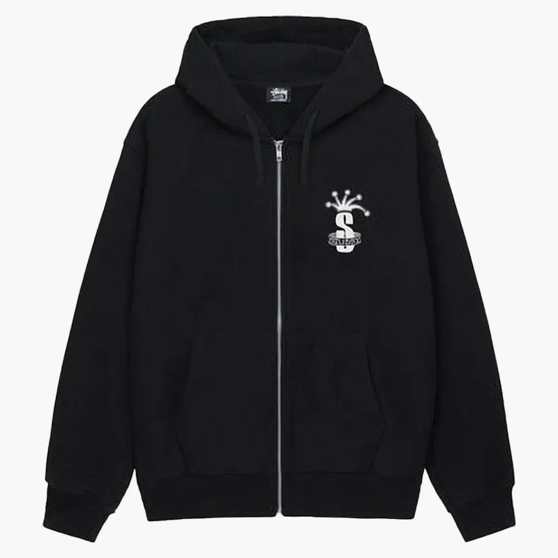 Stussy Crown Band Zip Hoodie Black