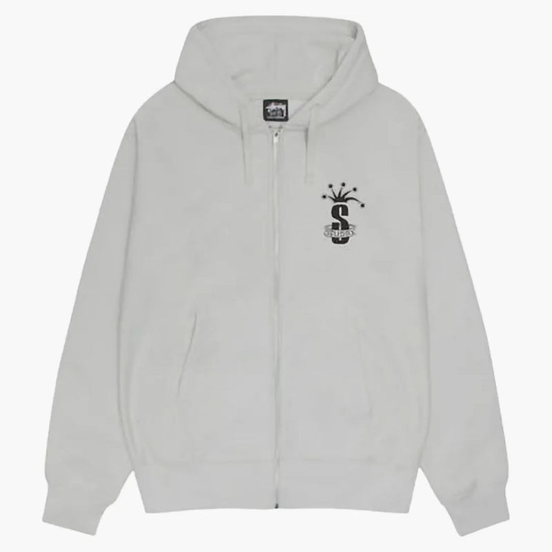 Stussy Crown Band Zip Hoodie Fog