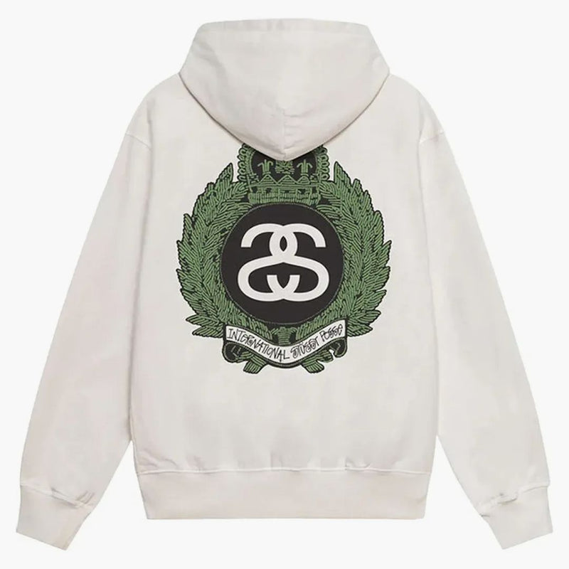 Stussy Crown Wreath Pigment färgad hoodie naturlig