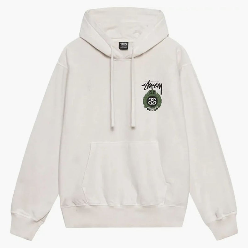 Stussy Crown Wreath Pigment färgad hoodie naturlig