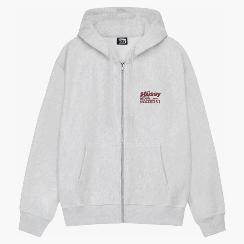 Stussy DNA Zip Hoodie Ash Heather