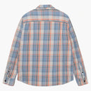 Stussy Dan Washed Cotton Plaid Shirt Blue