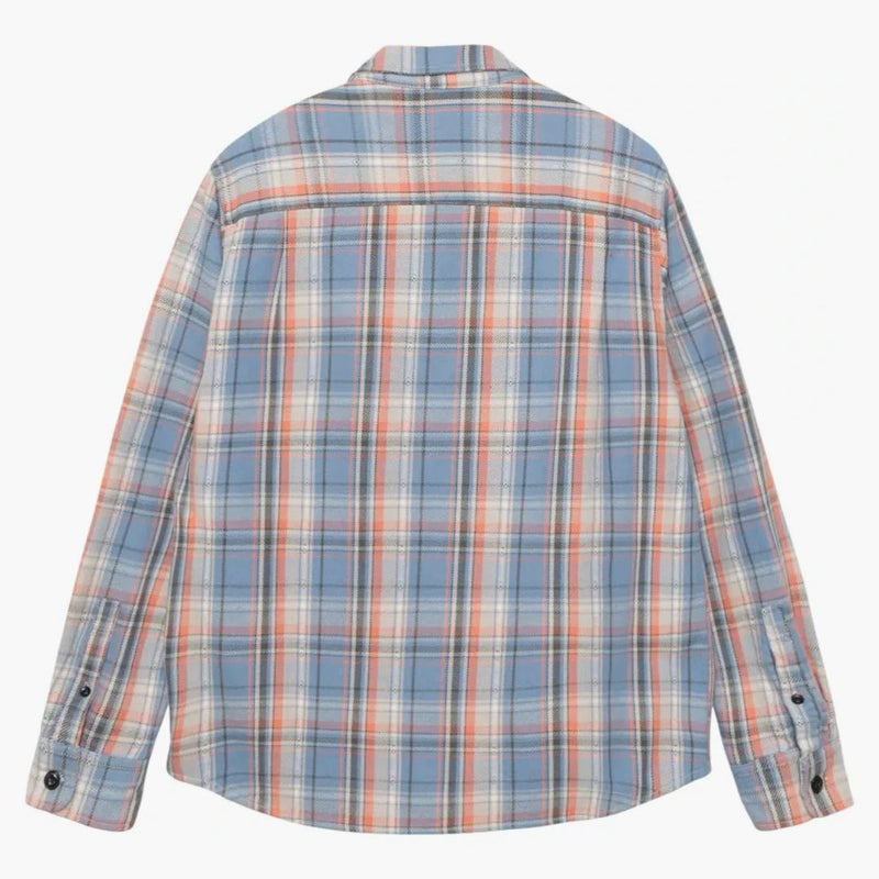 Stussy Dan umyla bavlněnou kostkovou košili modrou