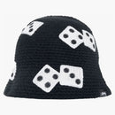 Stussy Dice Knit Bucket Hat Black