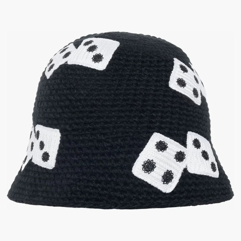 Stussy Dice Pletení kbelík má světle šedou