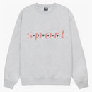 Stussy Dot Sport Crew Ash Heather