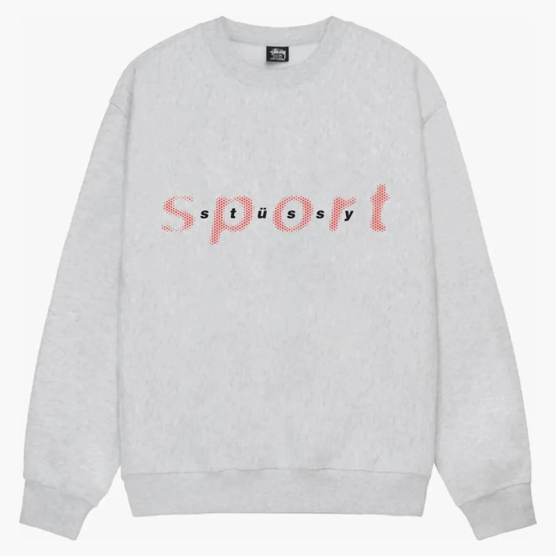 Stussy Dot Sport Crew Ash Heather