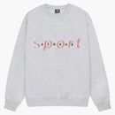 Stussy Dot Sport Crew Sweatshirt Ash Heather