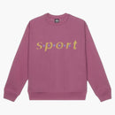 Stussy Dot Sport Crew Sweatshirt Berry