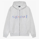 Stussy Dot Sport Zip Hoodie Ash Heather